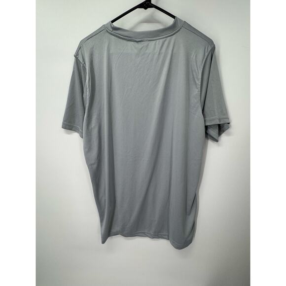 Adidas Men's Icon Short Sleeve T-Shirt Sz Large Gray Black Dry Fit Athletic Crew - Picture 2 of 7